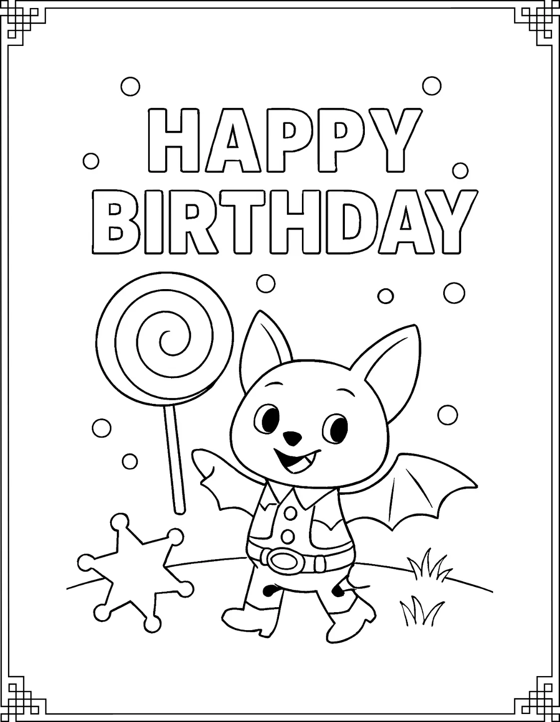 Big Sweet Happy Birthday Coloring Pages