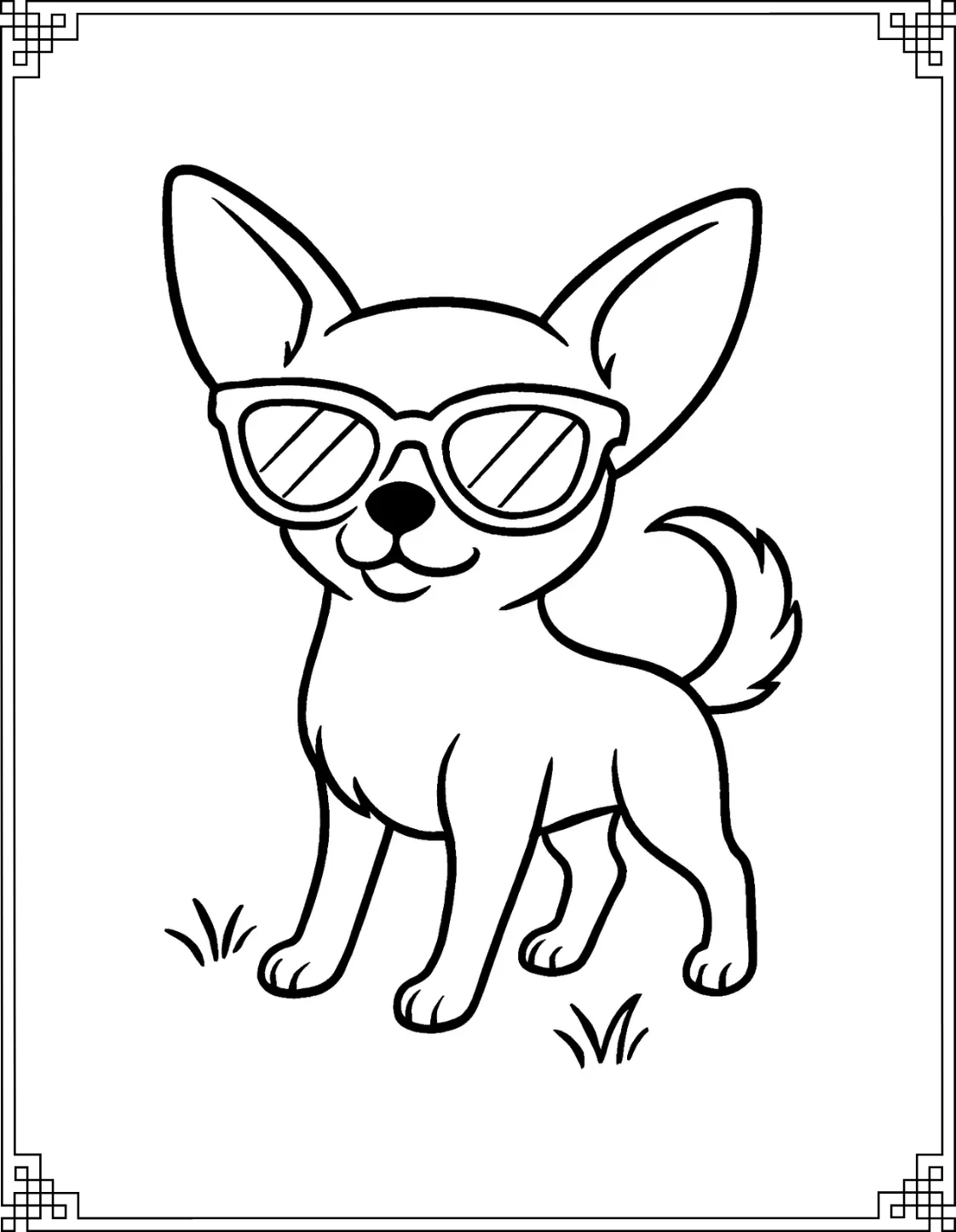 Chihuahua wearing Glasses: