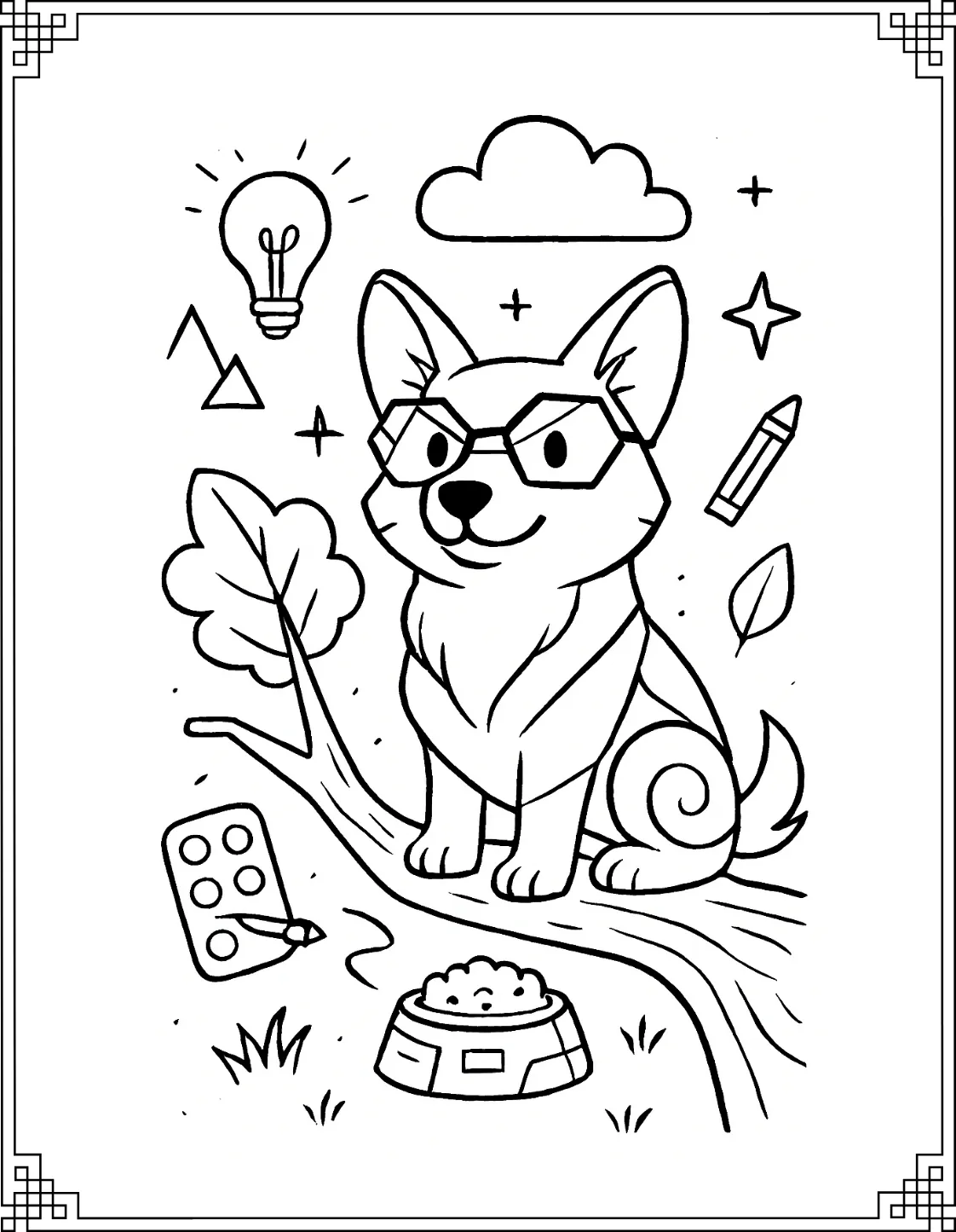 Corgi in glasses: