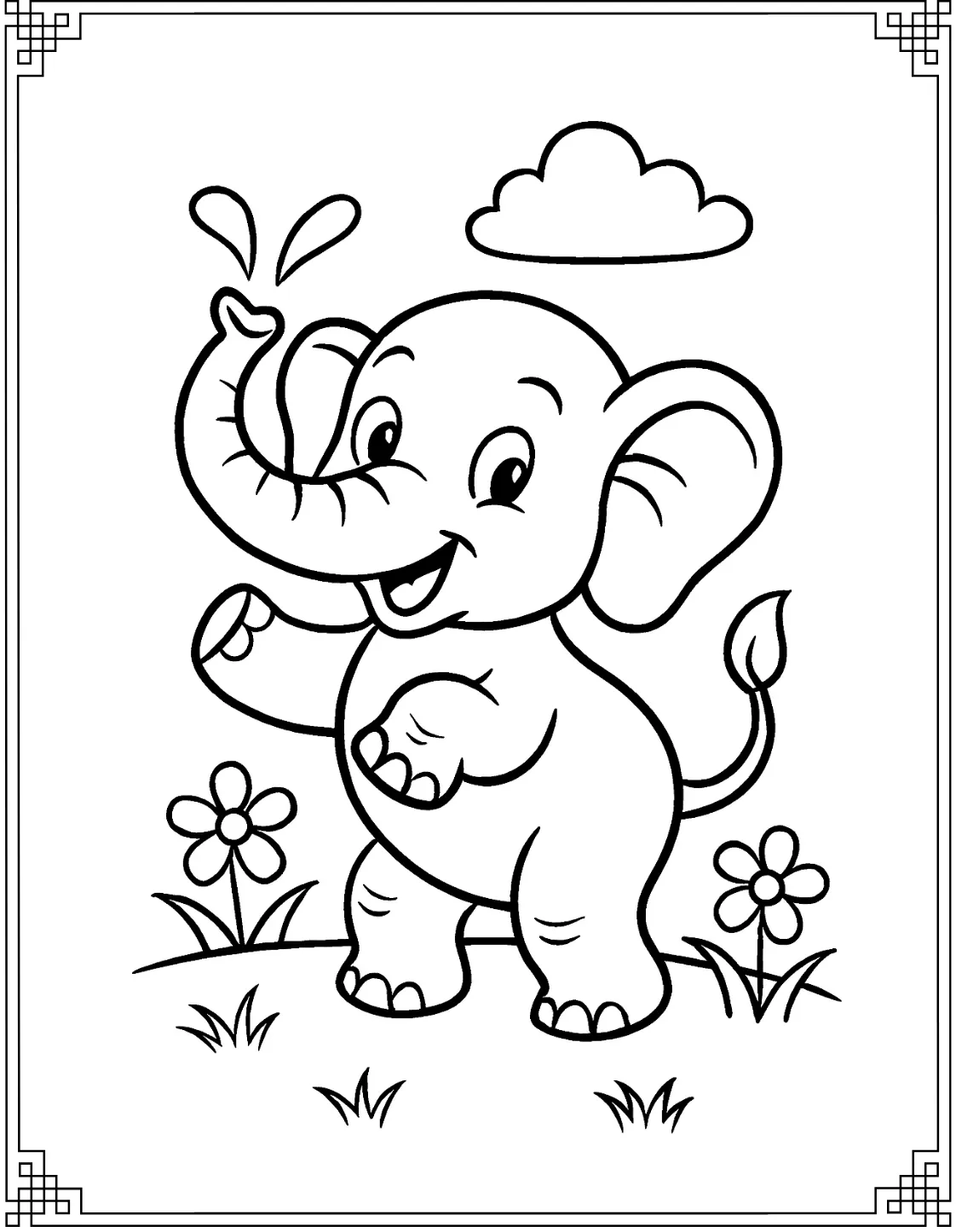 Cute Playful Elephant
