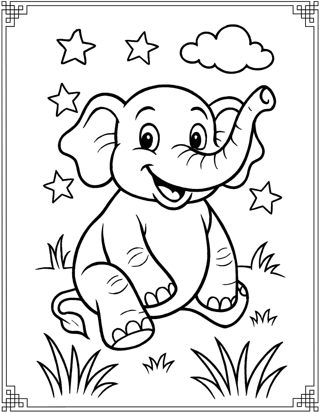 Cute Smiling Elephant
