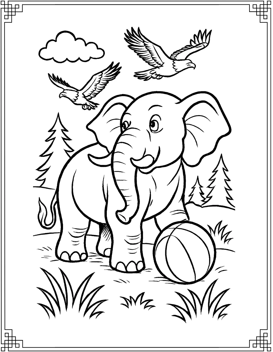 Elephant with Eagles
