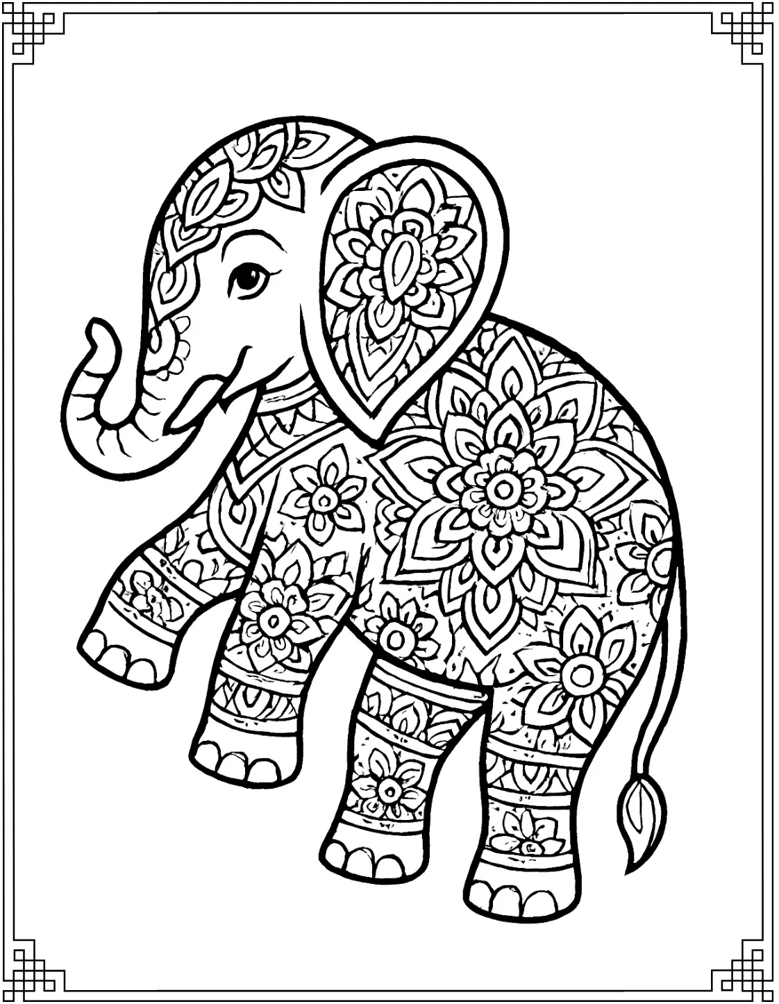 Elephant with Mandala
