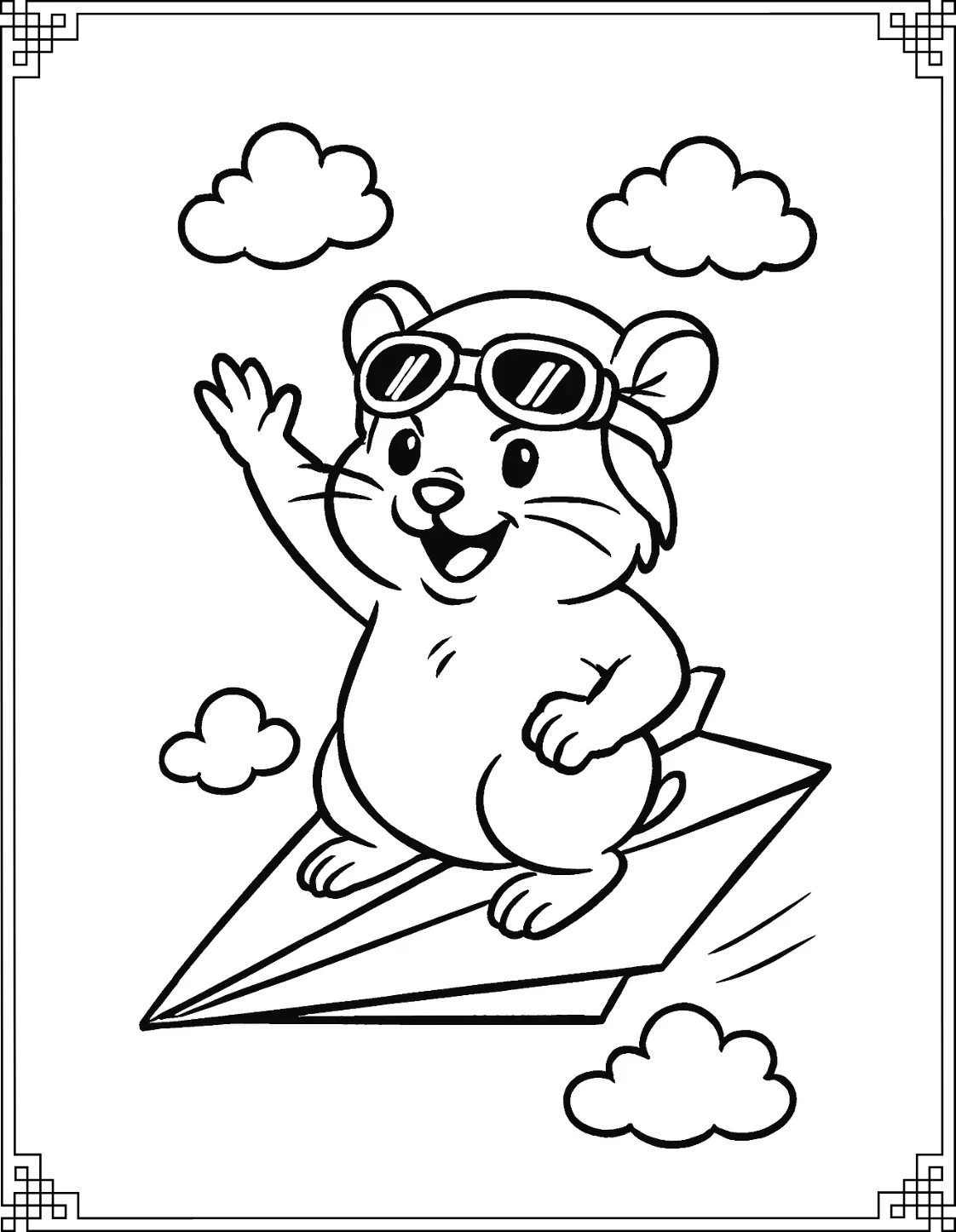 Flying Paper Airplane Hamster