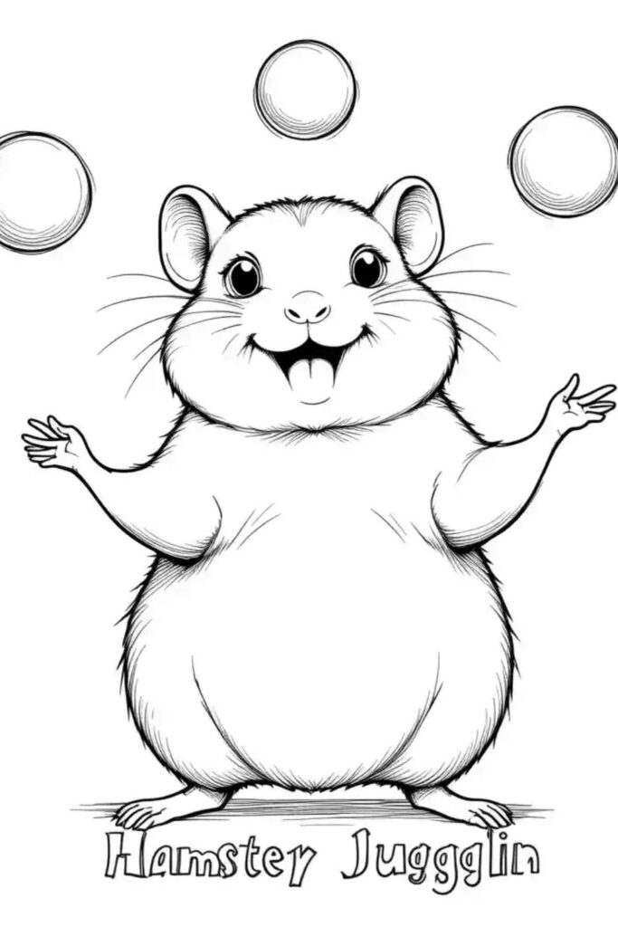 Hamster Coloring Pages 