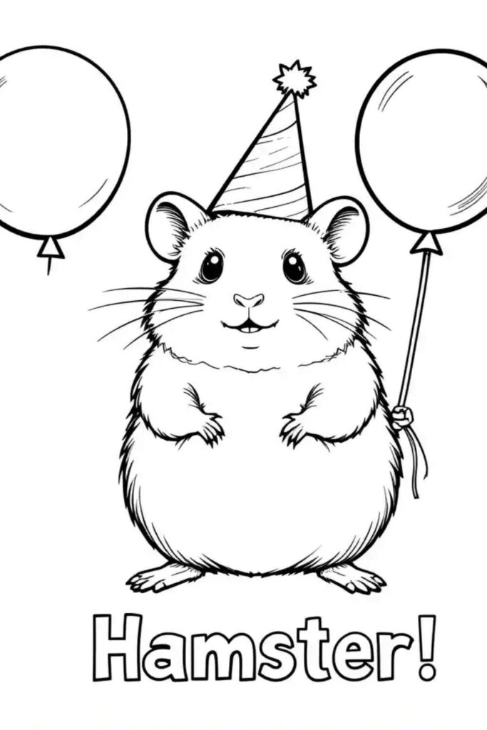 Hamster Coloring Pages