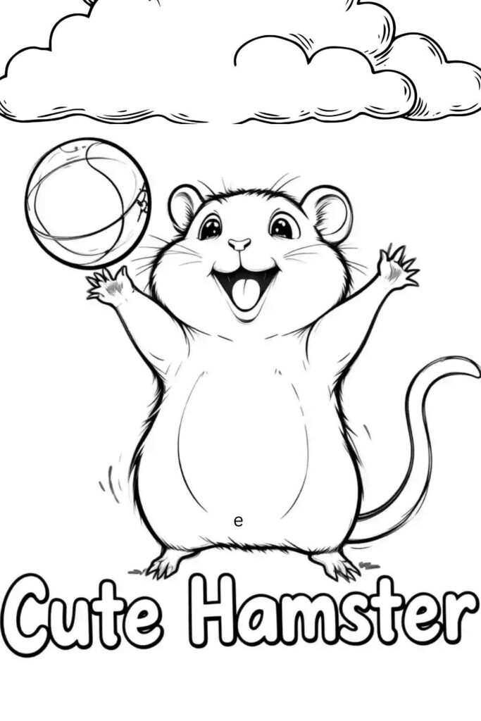 Hamster Coloring Pages 