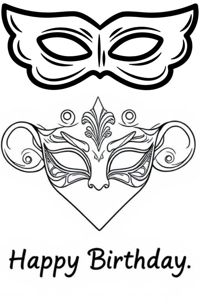 Happy Birthday Coloring Page