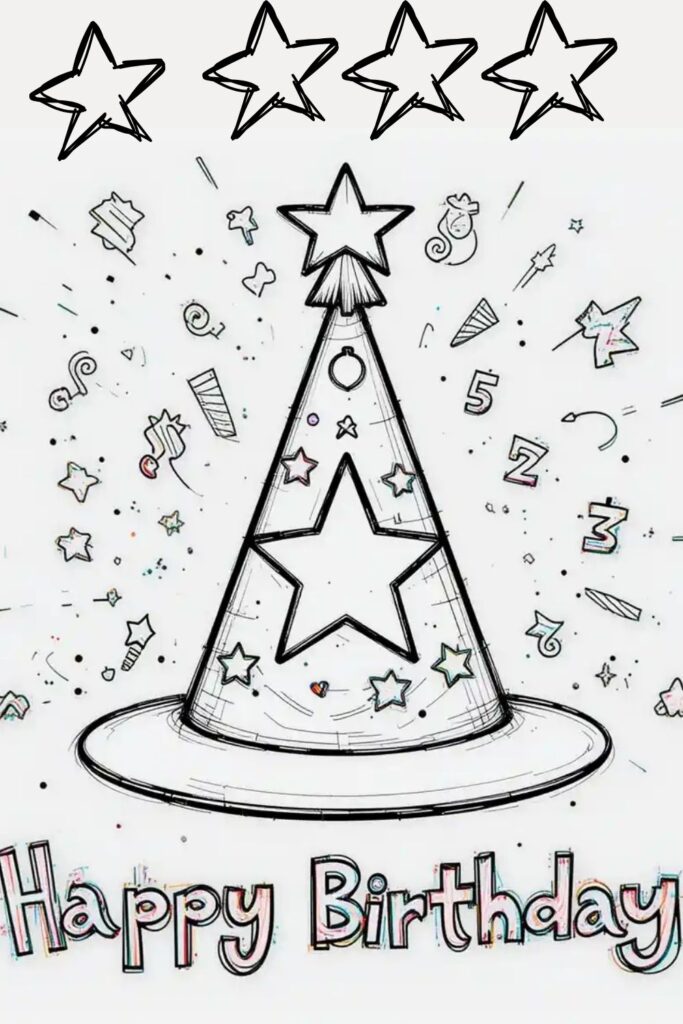 Happy Birthday Coloring Page