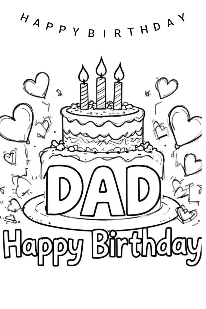 Happy Birthday Coloring Page