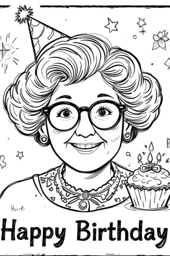 Happy Birthday Coloring Pag