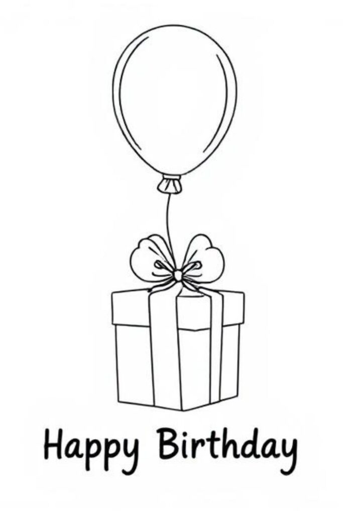 Happy Birthday Coloring Page