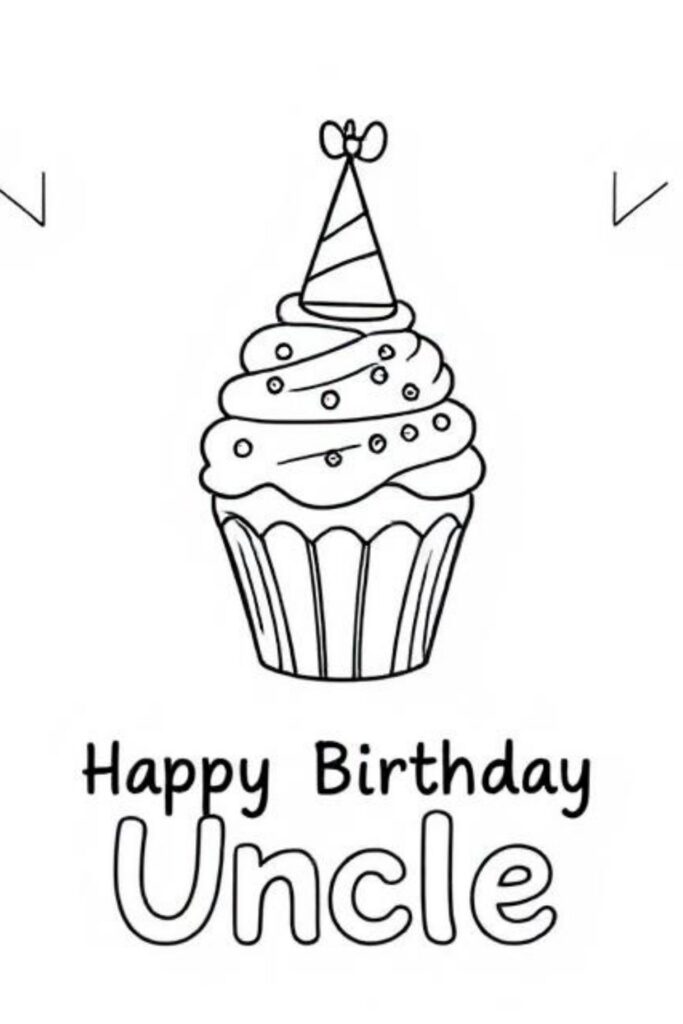 Happy Birthday Coloring Page 