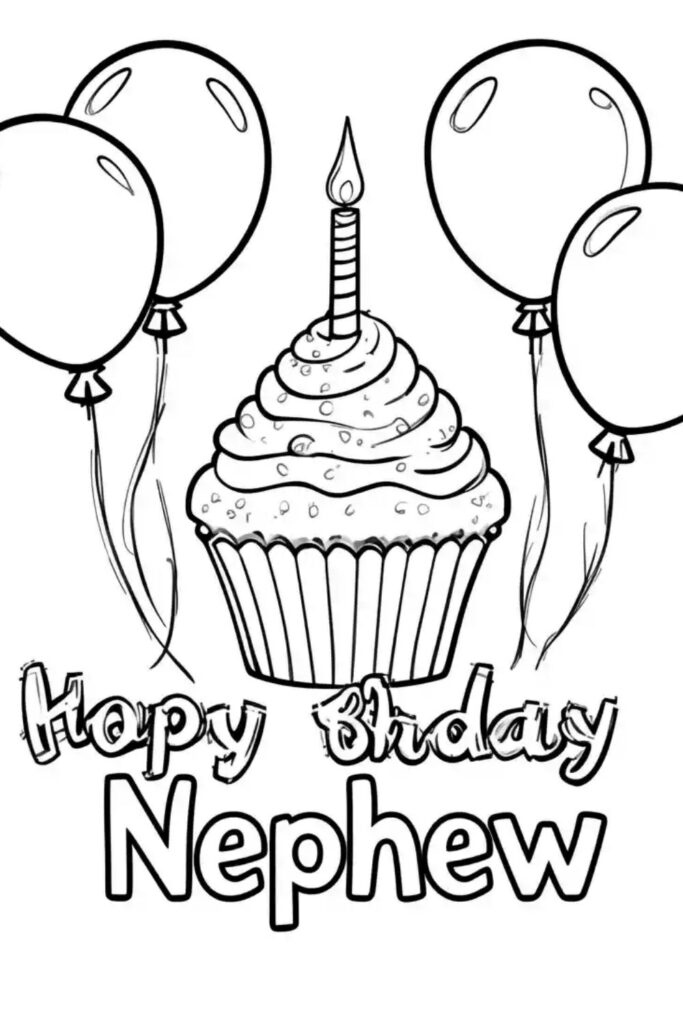 Happy Birthday Coloring Page