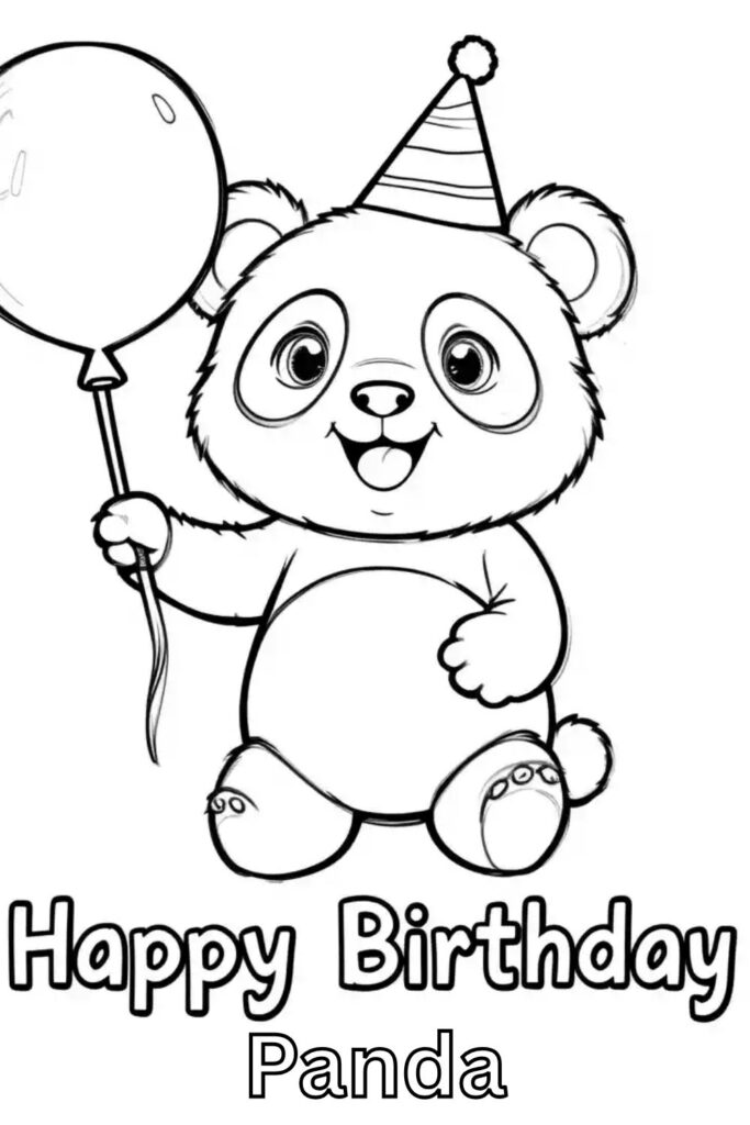 Happy Birthday Coloring Page