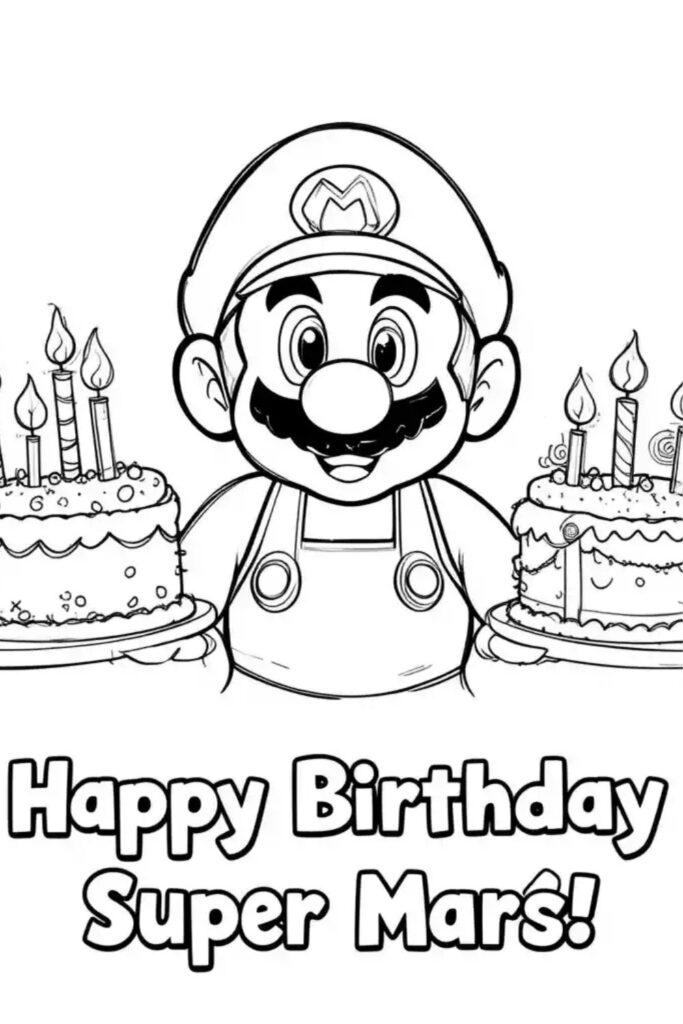 Happy Birthday Coloring Page