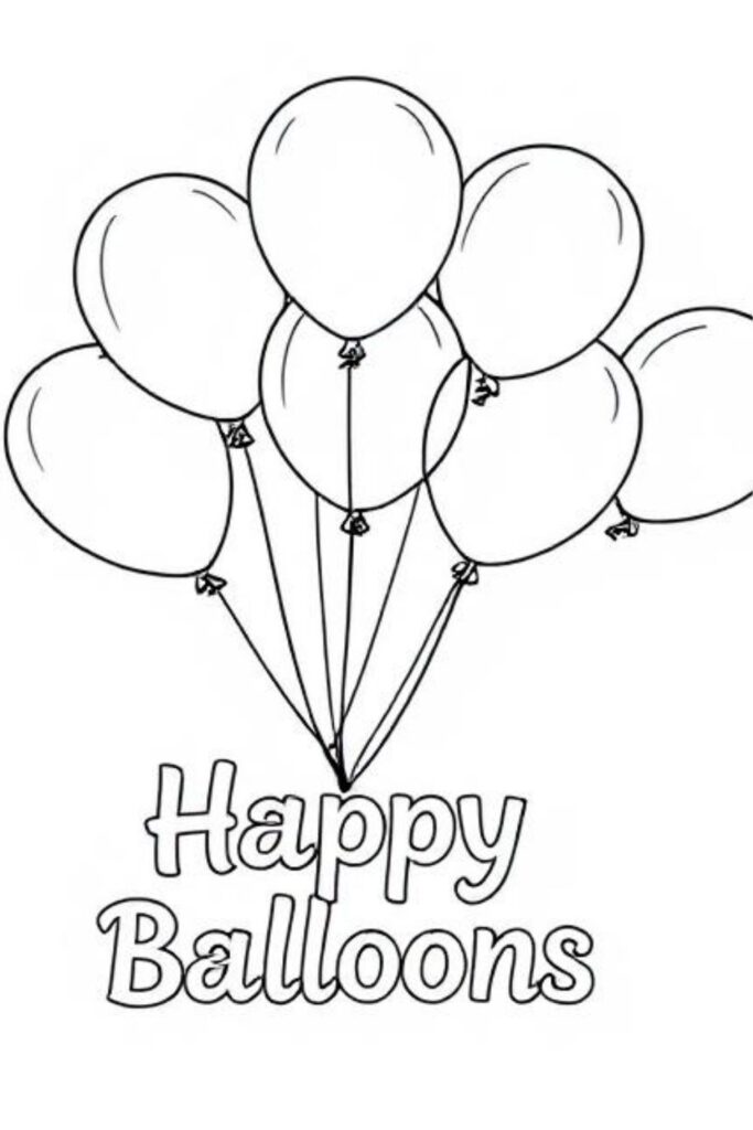 Happy Birthday Coloring Page 