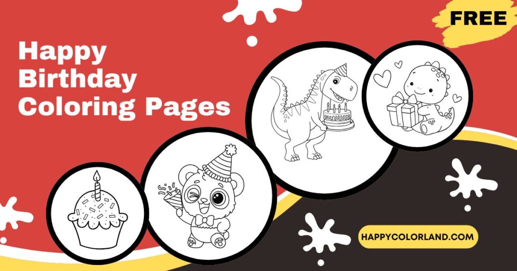 Happy Birthday Coloring Pages
