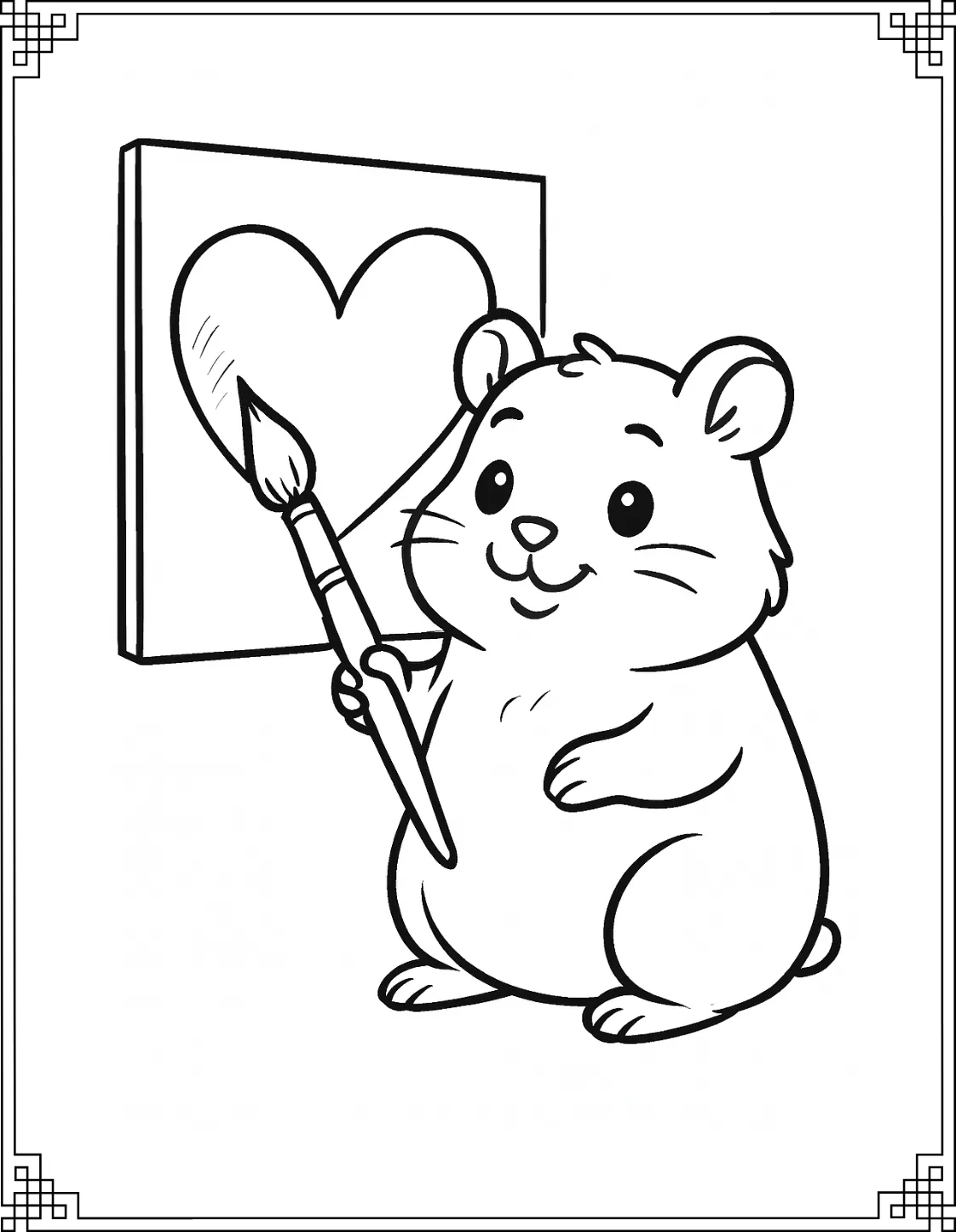 Heart Hamster Paint