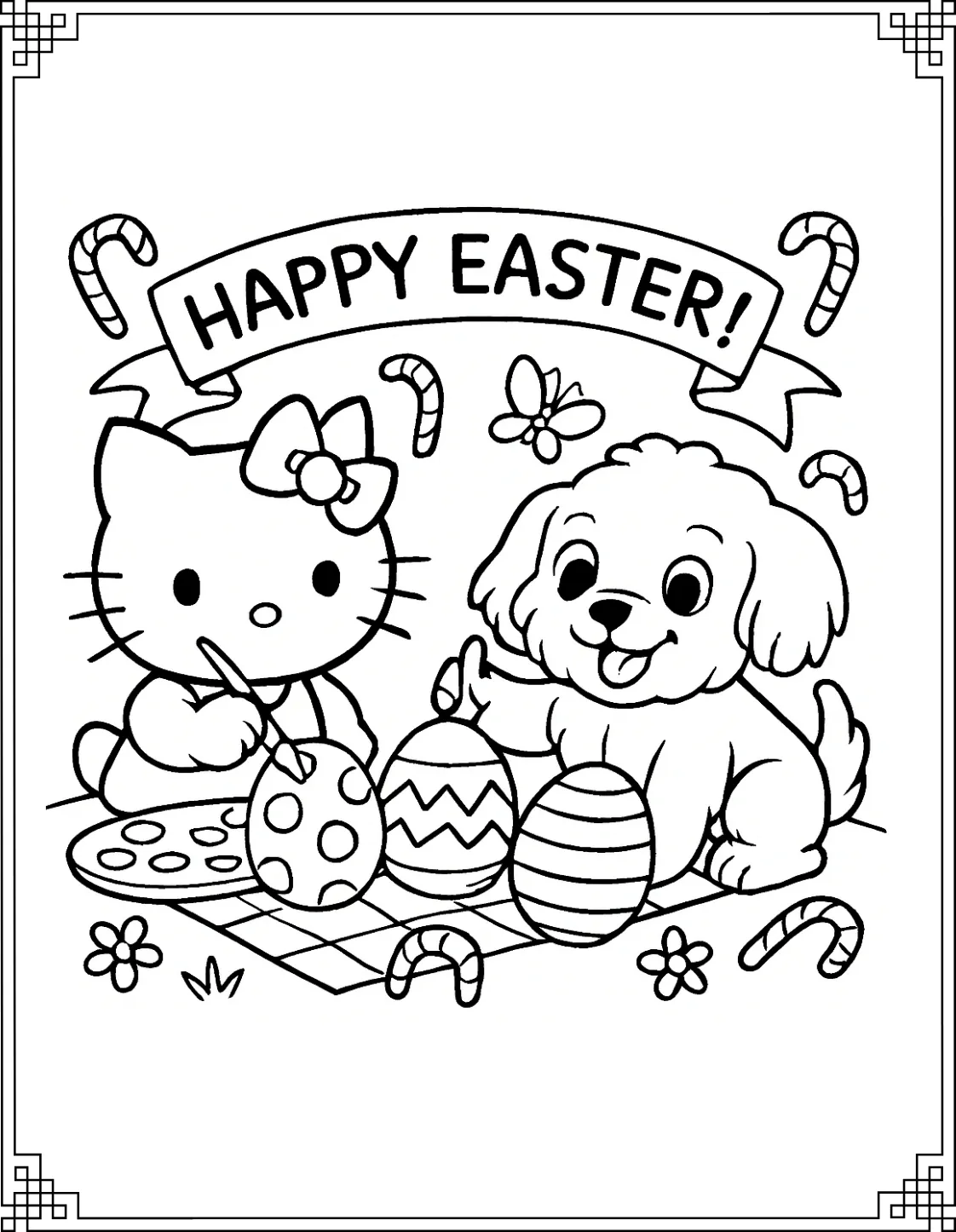 Hello Kitty and Shih Tzu