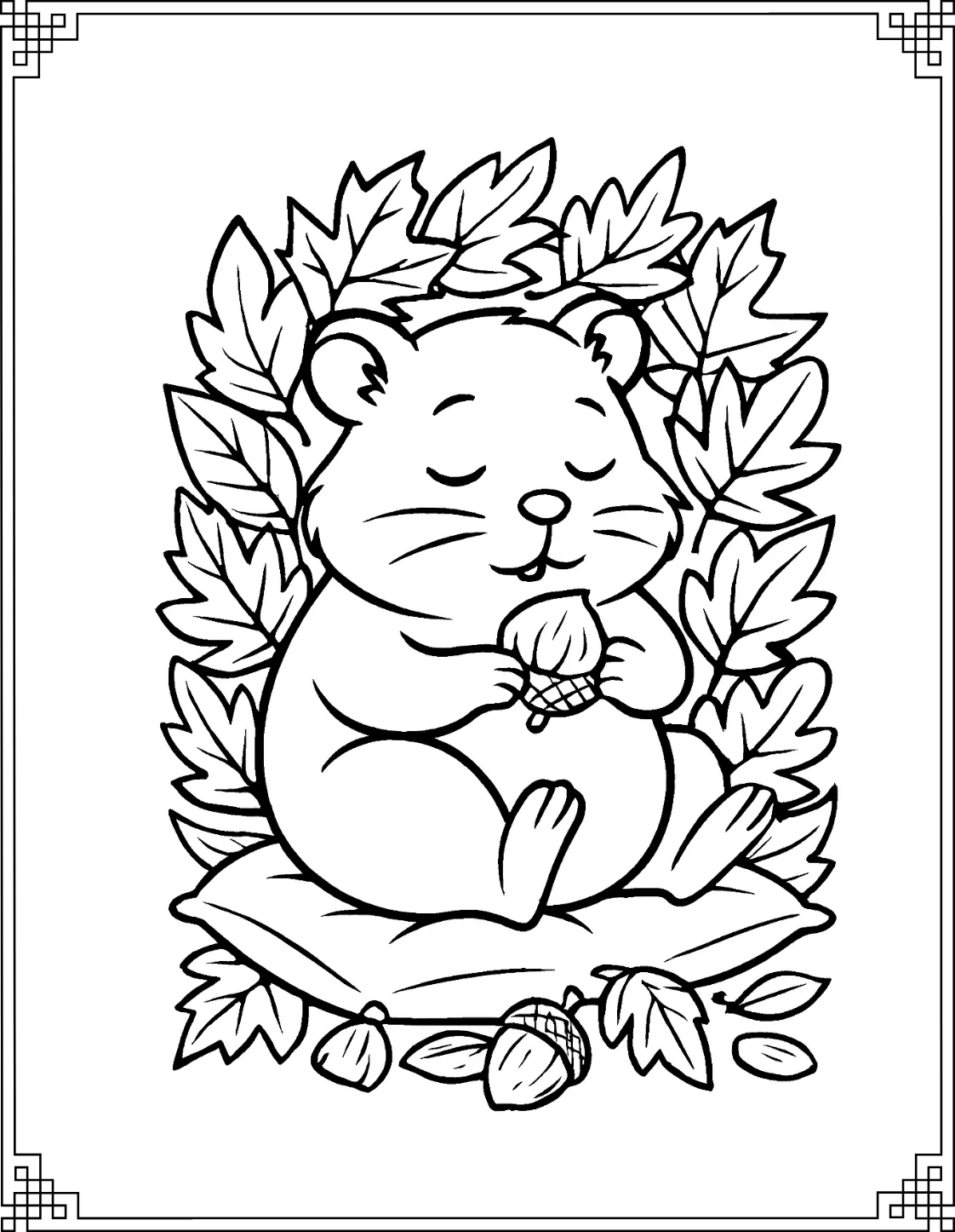 Leaf Wreath Hamster