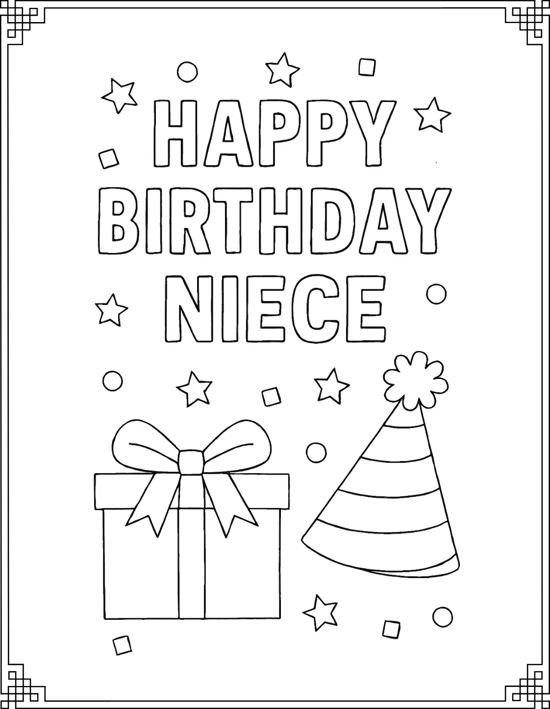 Little Niece Gift Coloring Pages