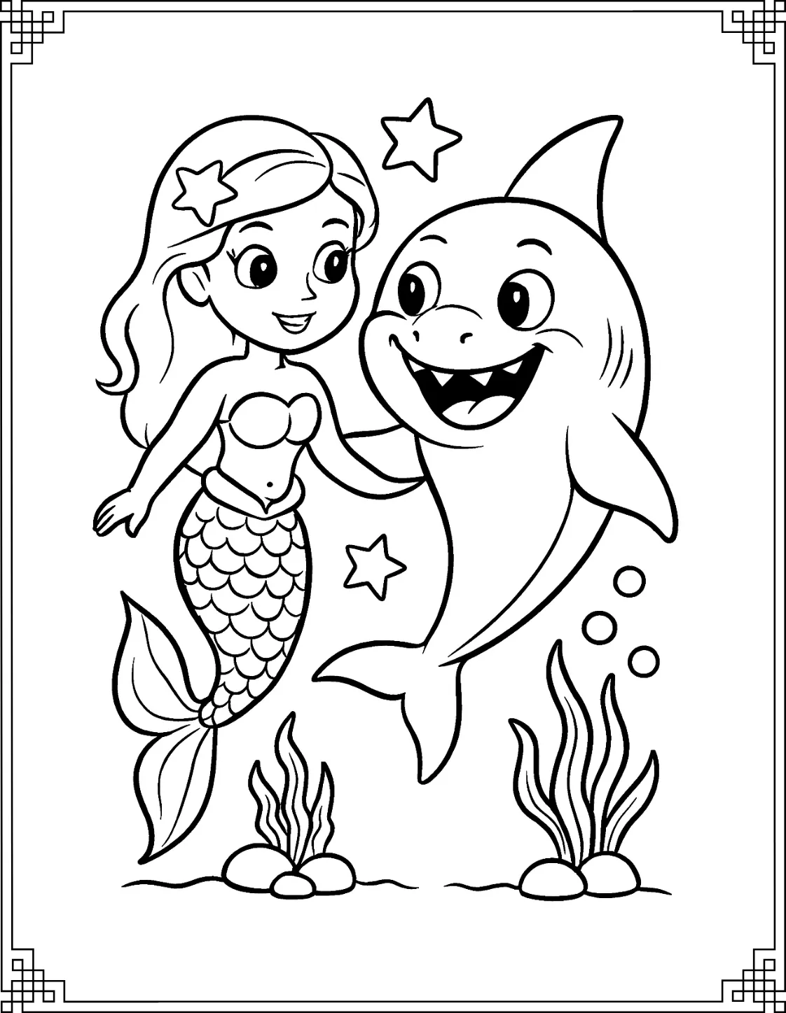 Mermaid and Shark Friends