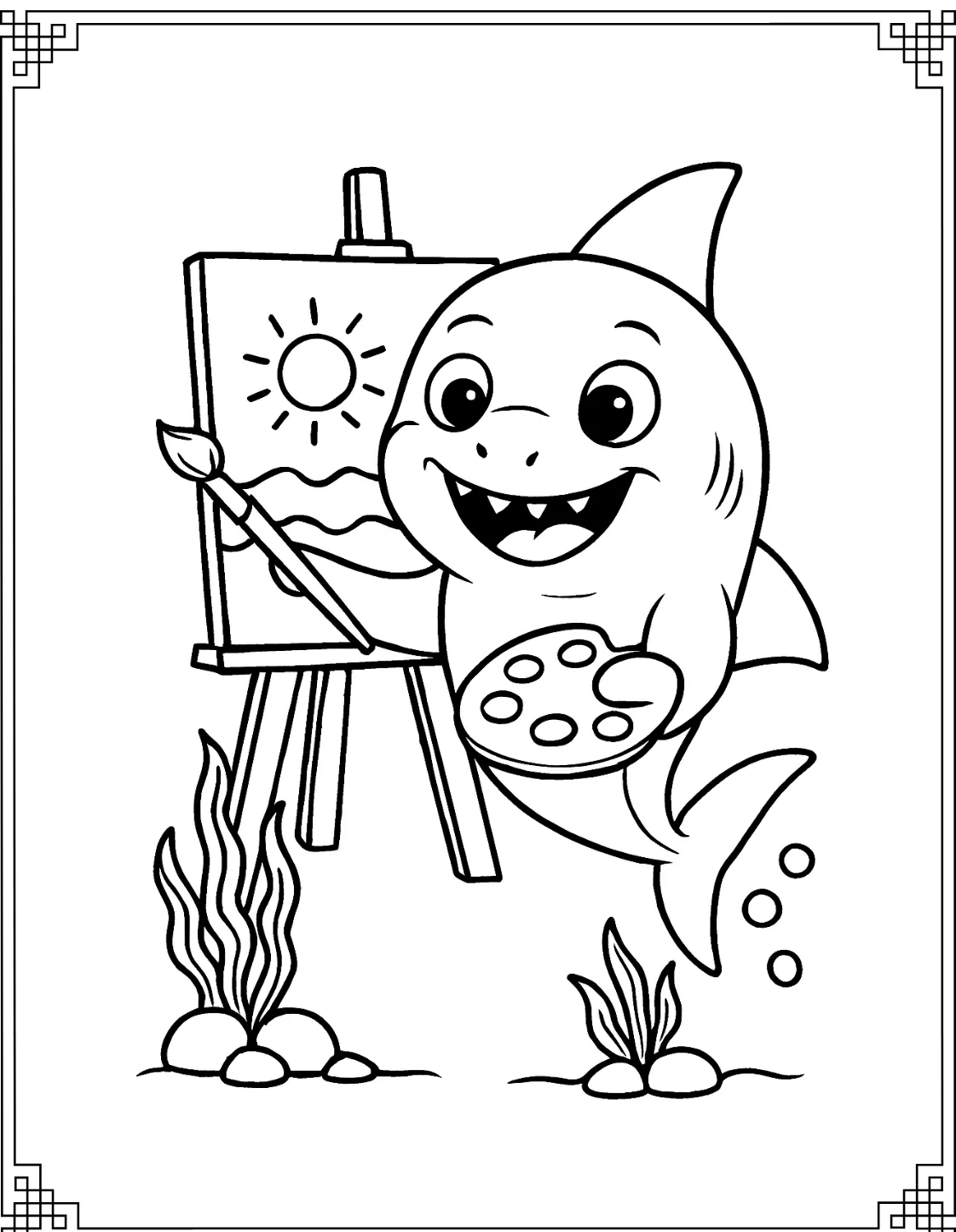 Shark Artist at Work