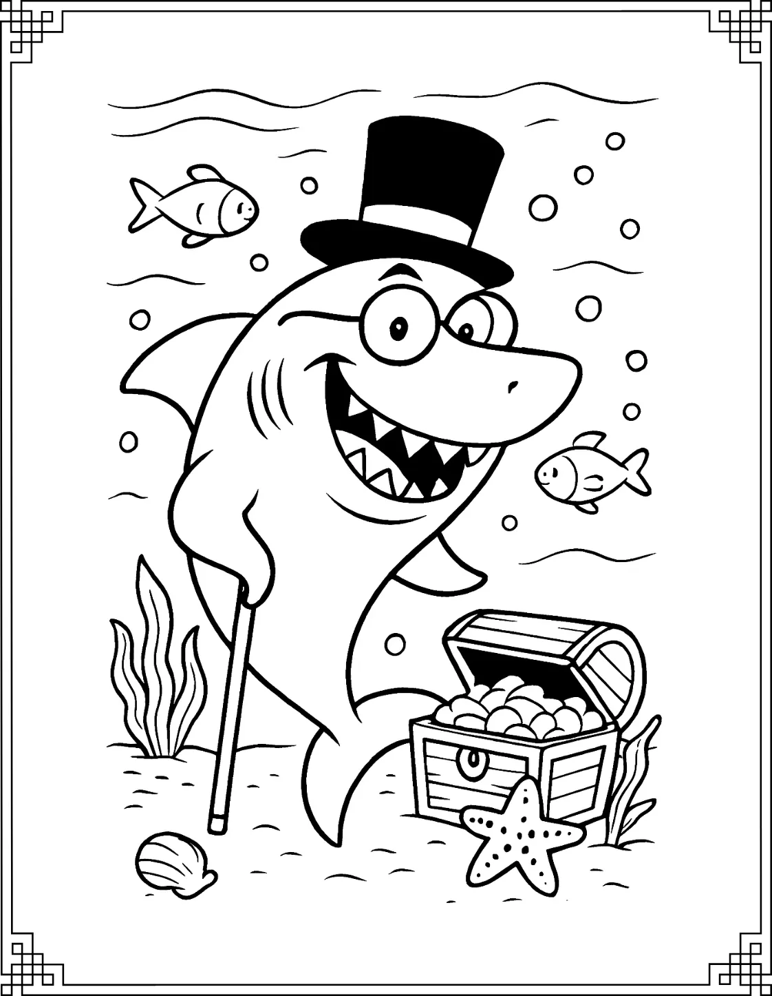 Shark With Treasure Chest