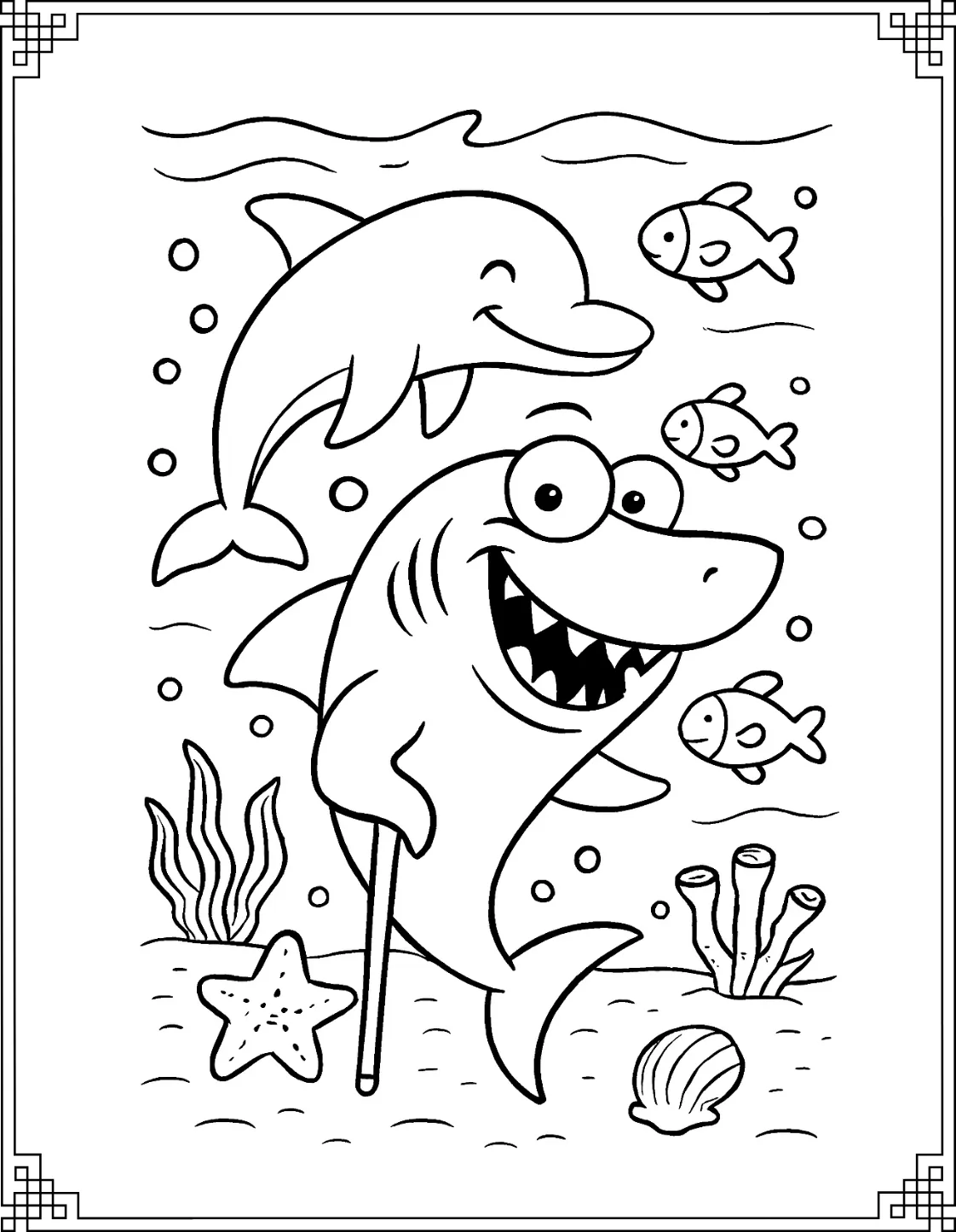 Shark and Dolphin Duo