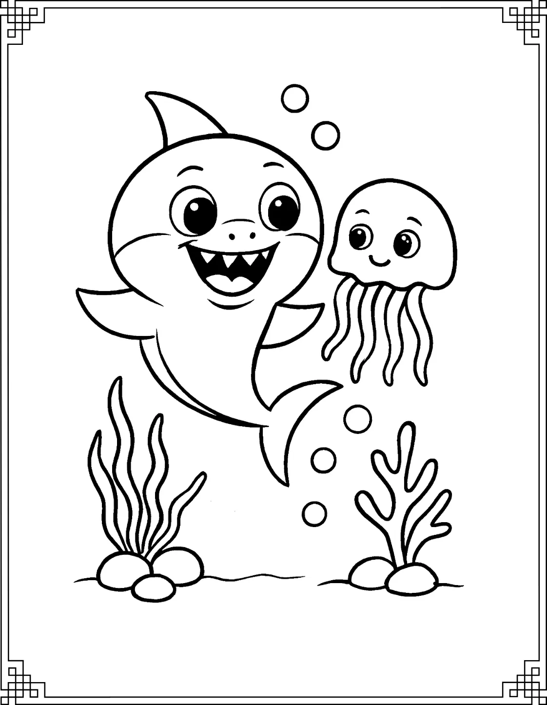 Shark and Jellyfish Friends