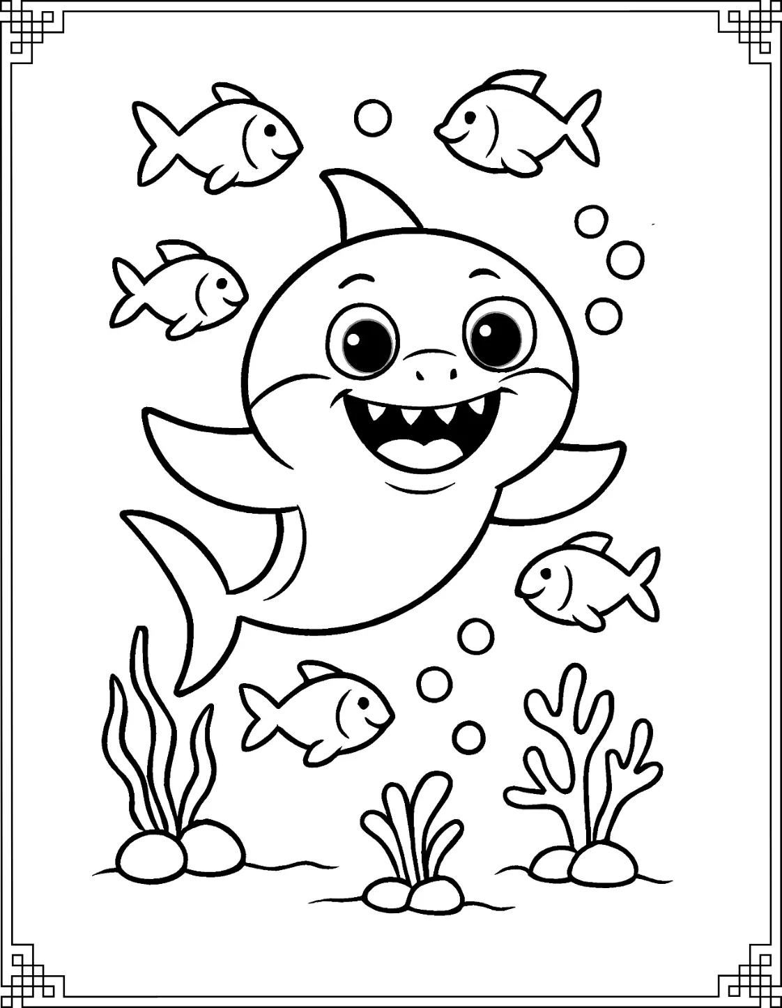 Shark in Fish School