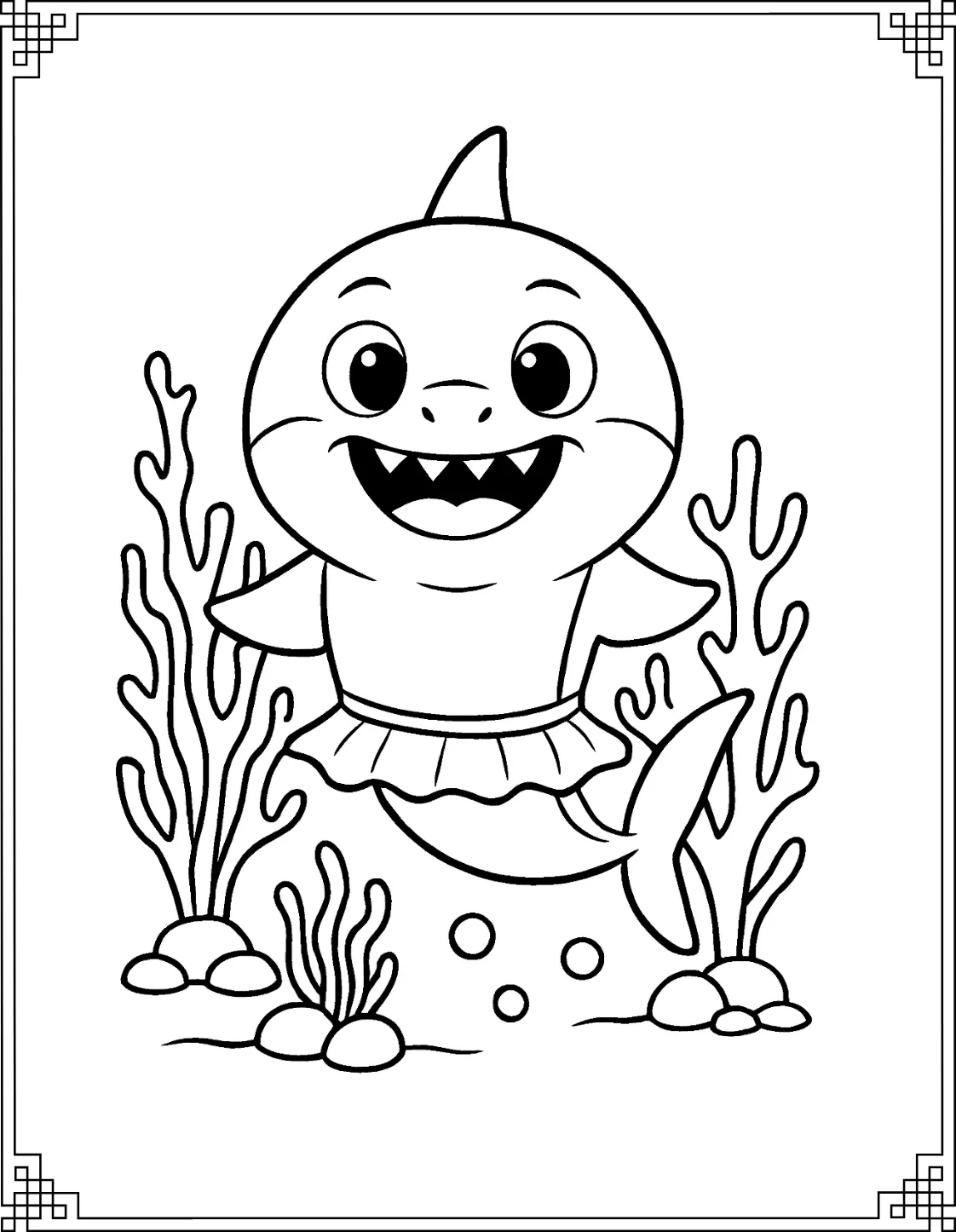 Shark with Bright Corals