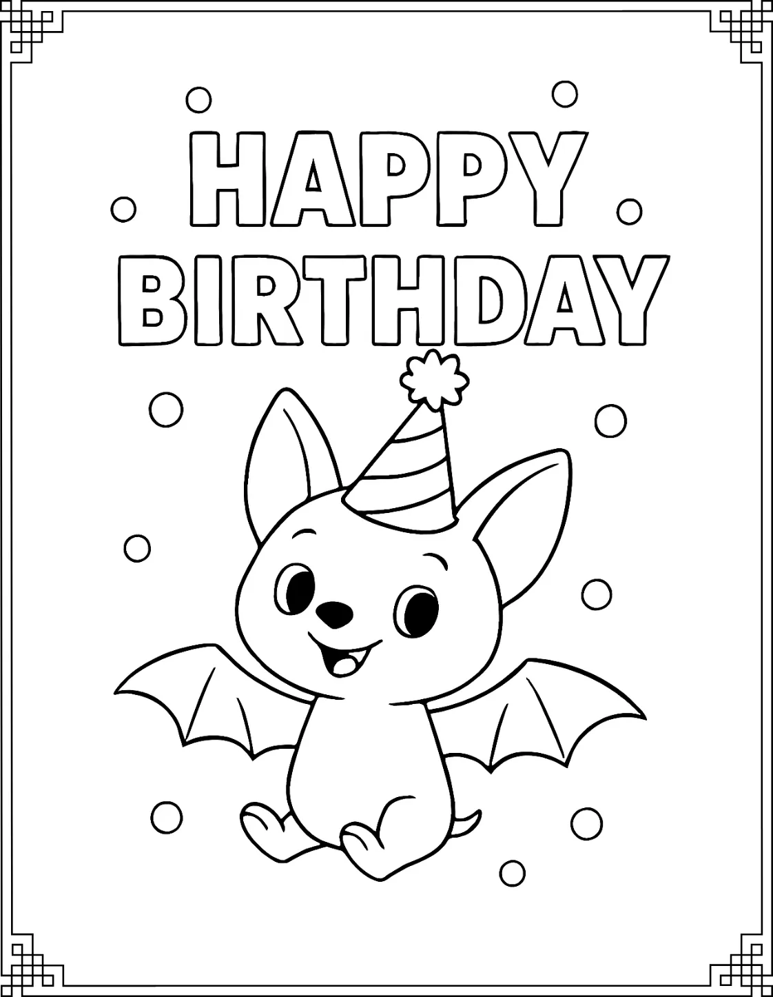 Silly Soft Happy Birthday Coloring Pages
