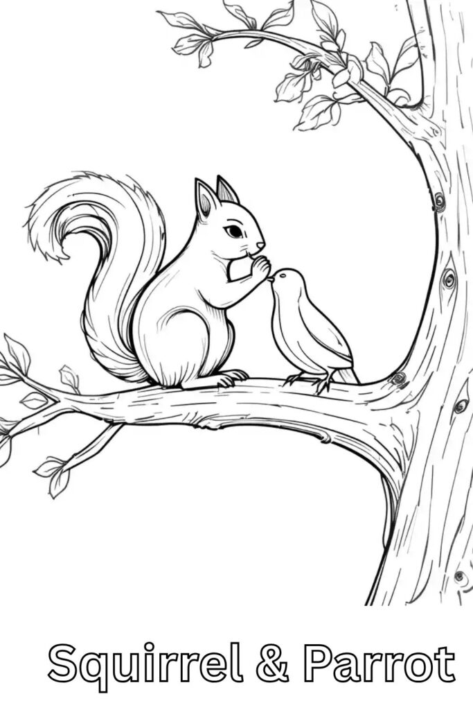 Squirrel Coloring Pages