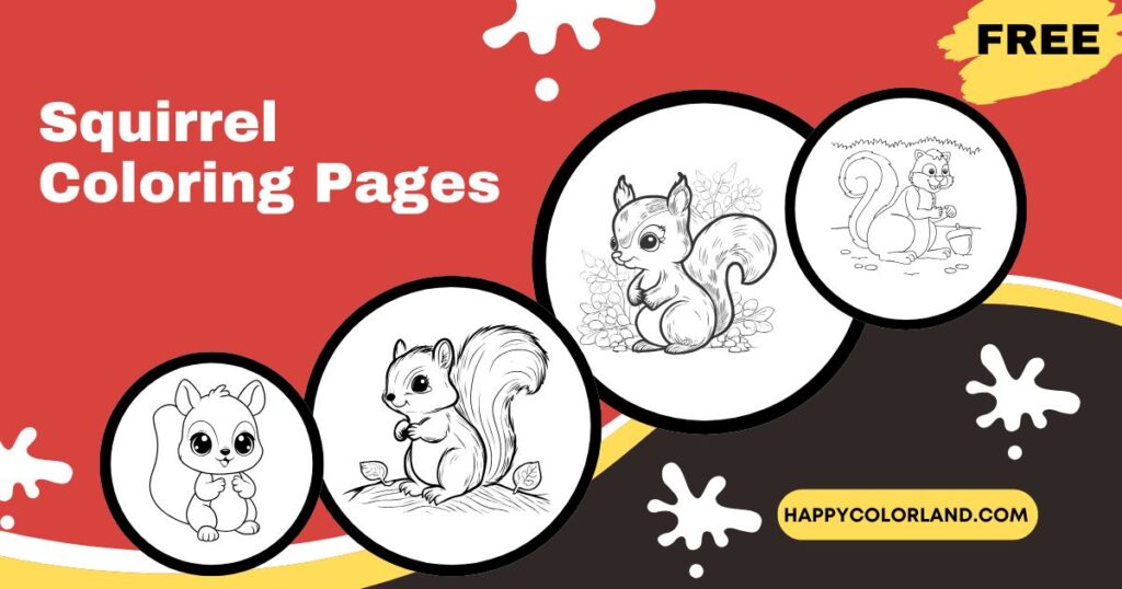 Squirrel Coloring Pages