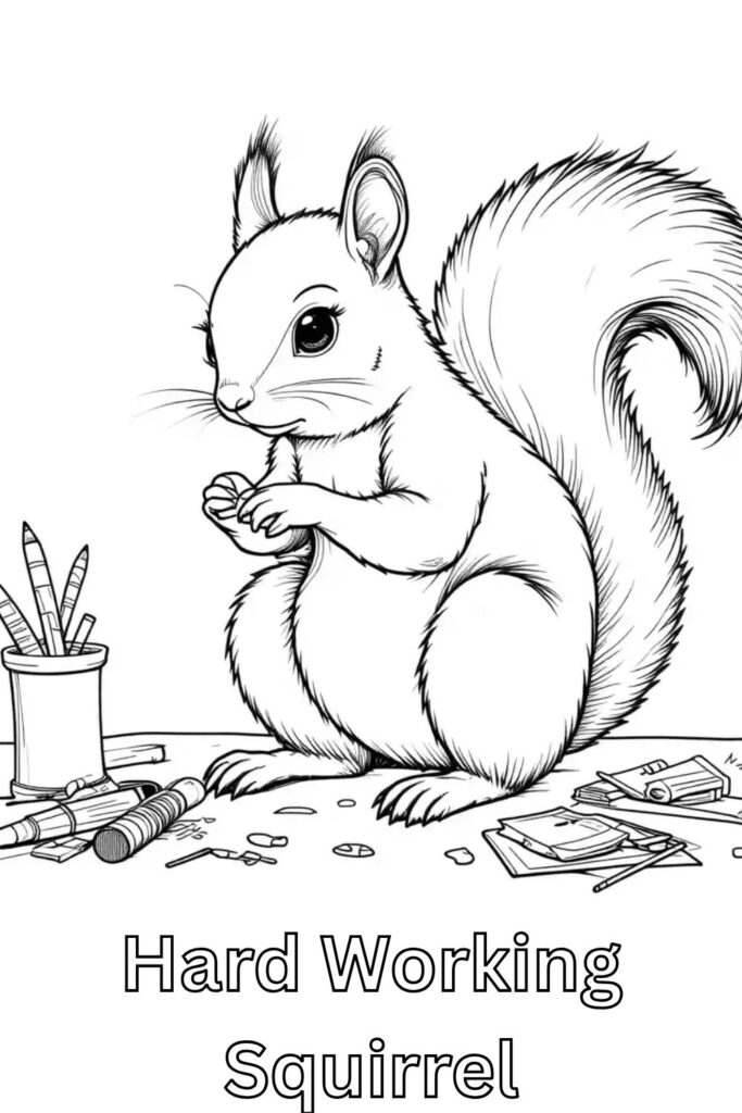Squirrel Coloring Pages