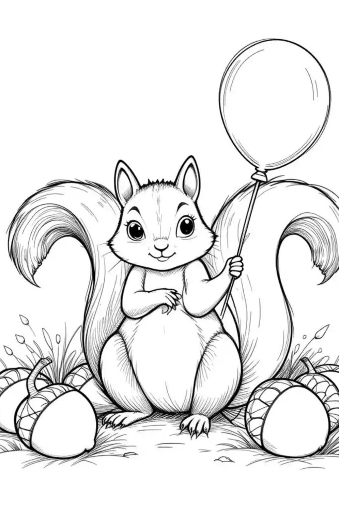 Squirrel Coloring Pages