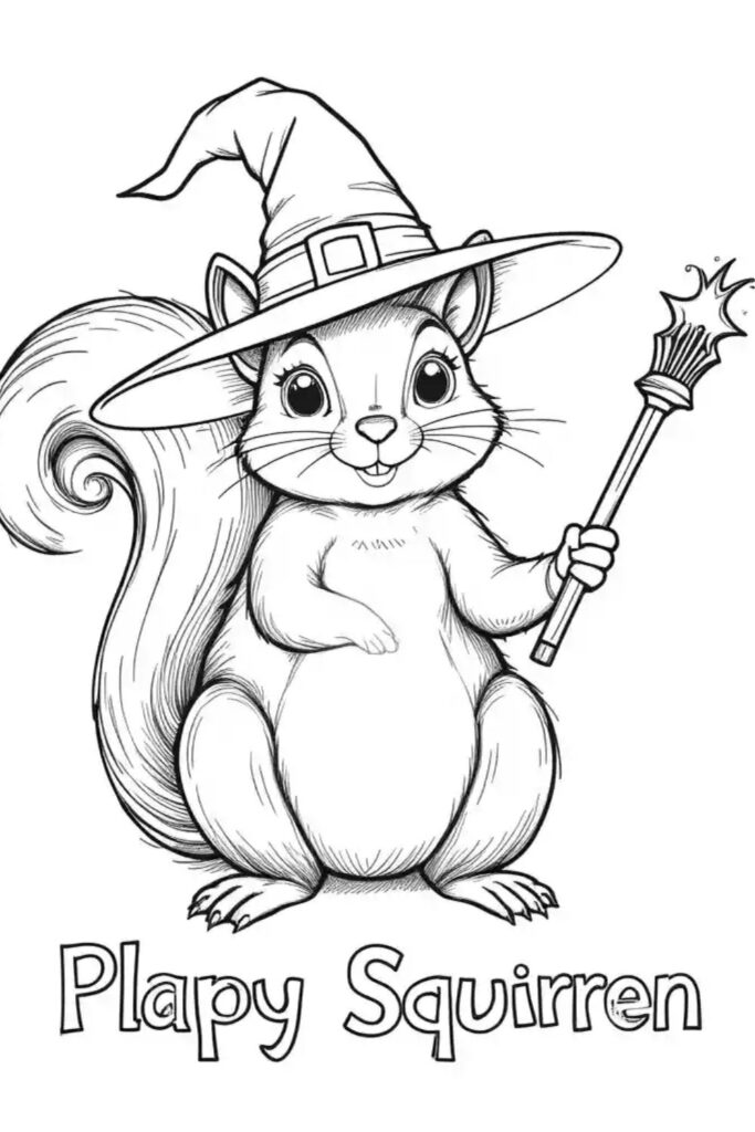 Squirrel Coloring Pages