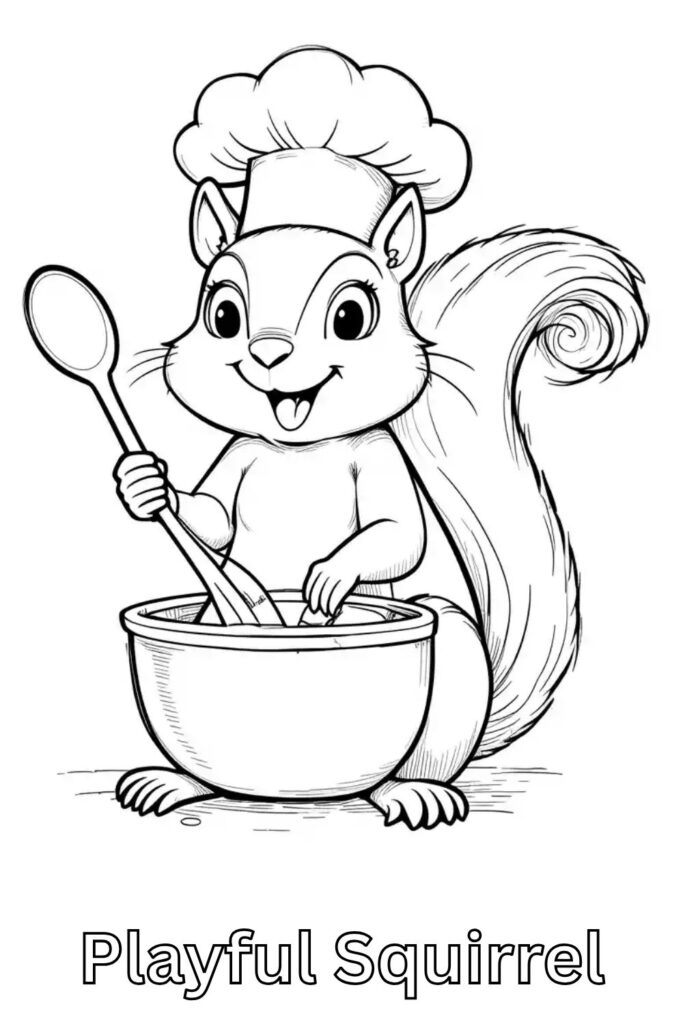 Squirrel Coloring Pages