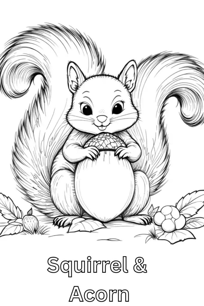 Squirrel Coloring Pages