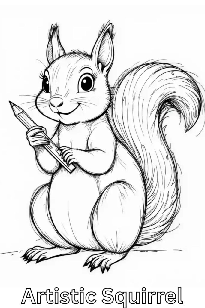 Squirrel Coloring Pages