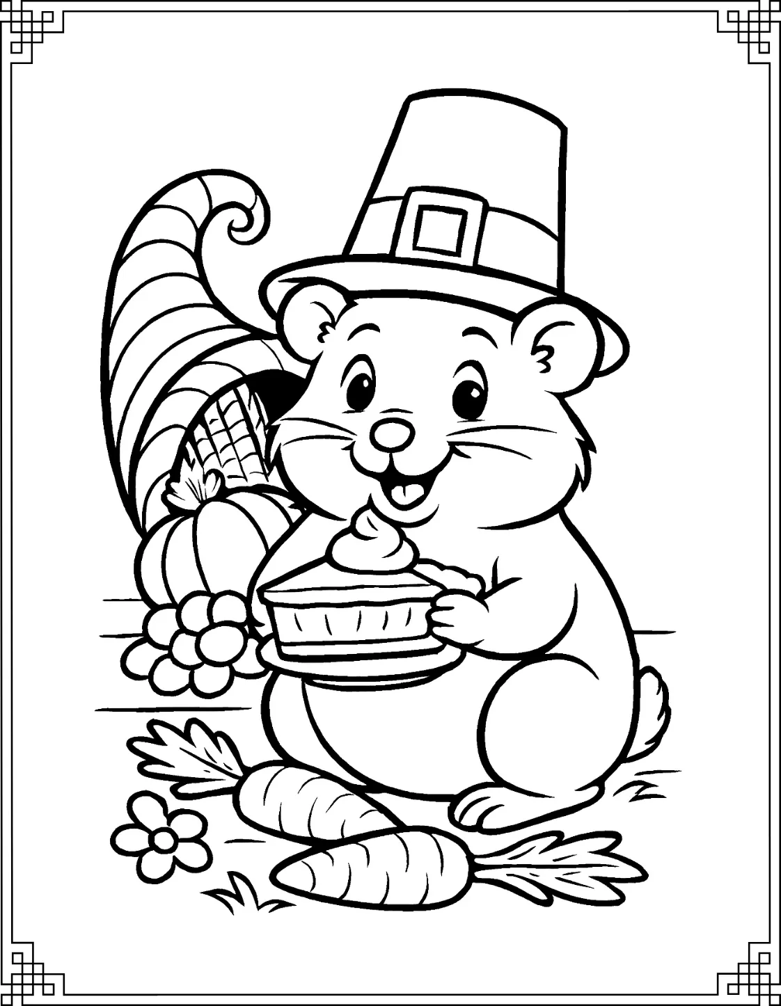 Thanksgiving feast hamster