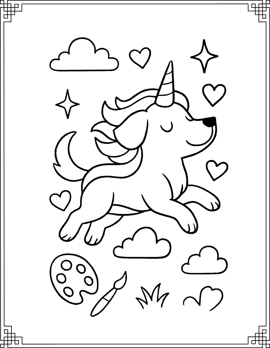 Unicorn doggy in Meadow