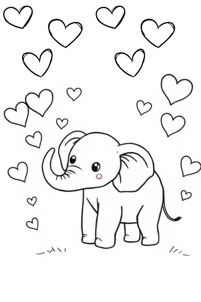 elephant coloring printables