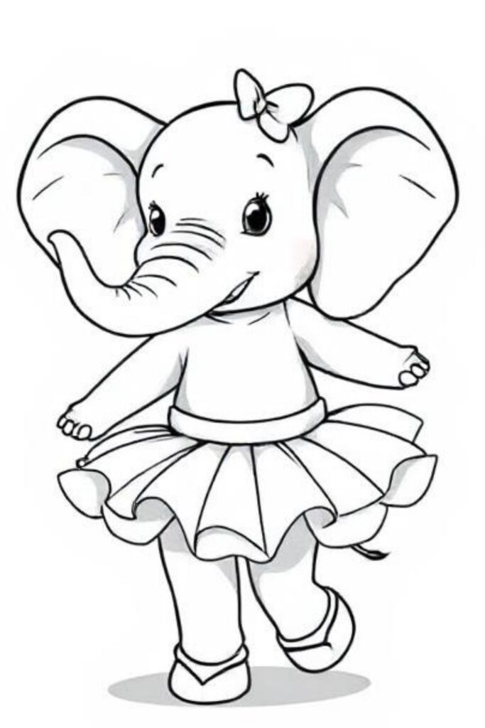 elephant coloring printables