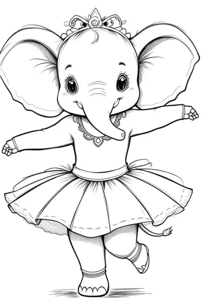 elephant coloring printables