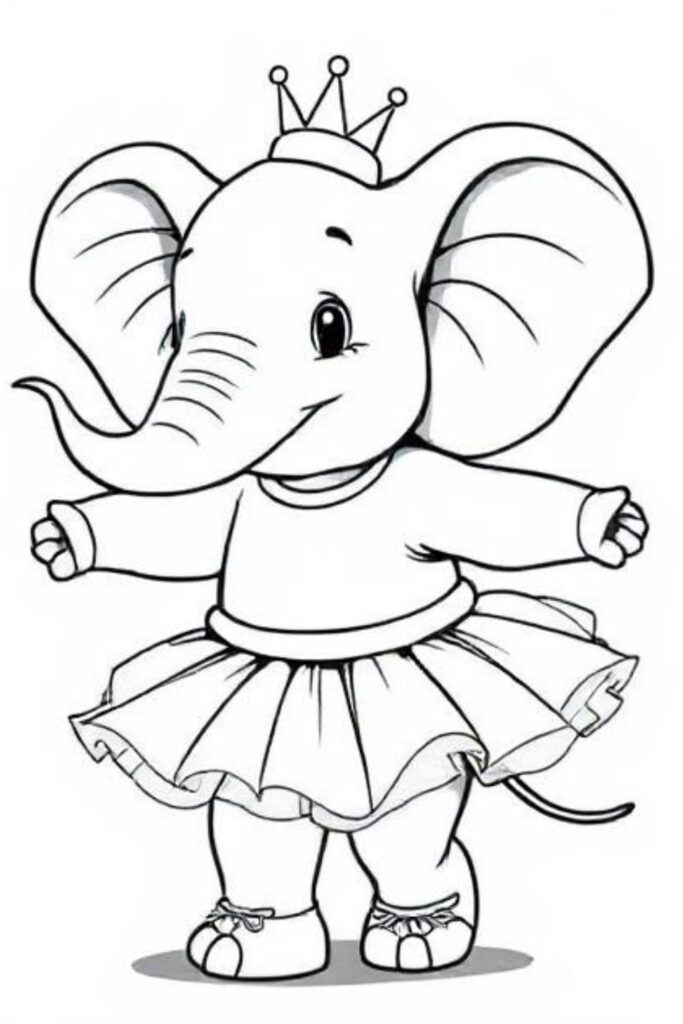 elephant coloring printables