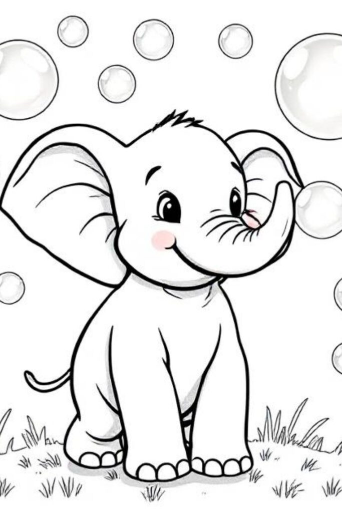 elephant coloring printables