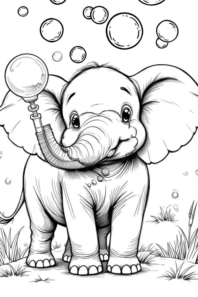 elephant coloring printables